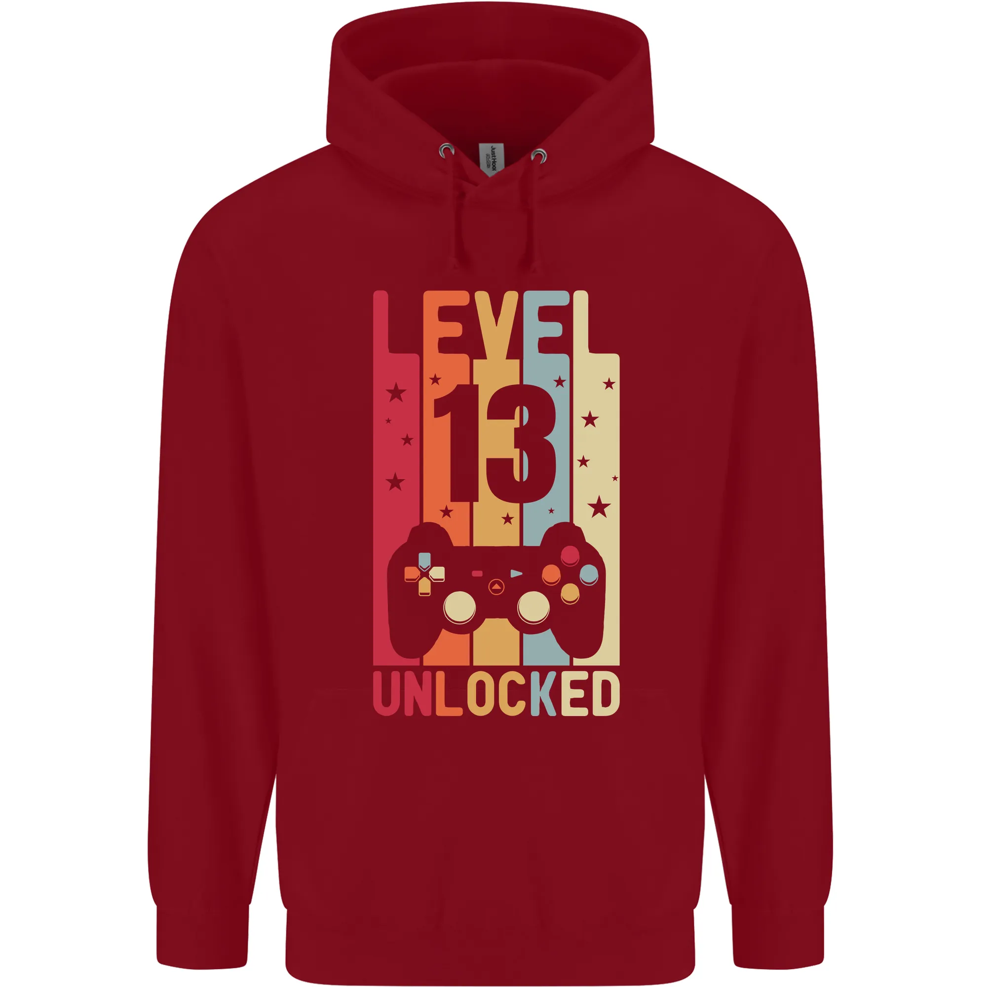 13th Birthday 13 Year Old Level Up Gaming Childrens Kids Hoodie