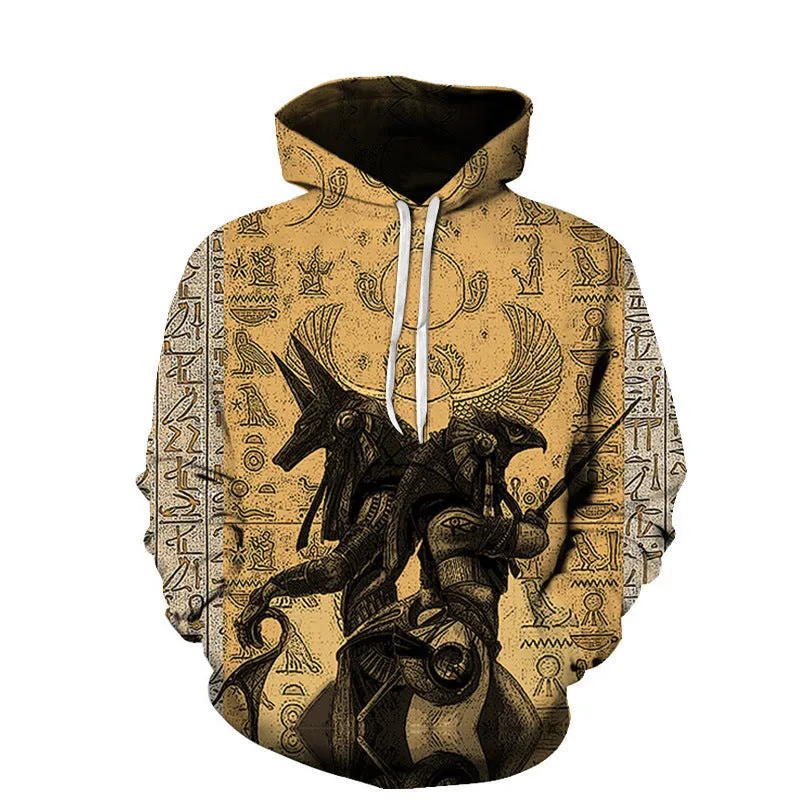 3D Digital Printing Plus Size long-sleeved Hooded Sweatshirt