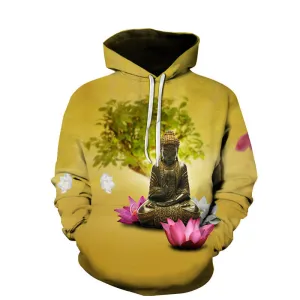 3D Digital Printing Plus Size long-sleeved Hooded Sweatshirt