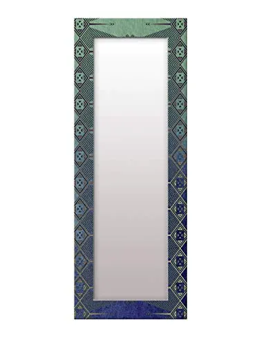 999STORE Printed Big Size Mirror Mirror for Wall Full Length 6ft Zigzag Pattren Abstruck Large Long Big Full Length Mirror (MDF_18X48 Inches) MirrorBMP388