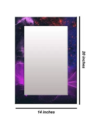 999STORE Printed Dressing Mirror Small Hanging Mirror Blue Sky washroom Bathroom Mirror (MDF_14X20 Inches) MirrorSMP169