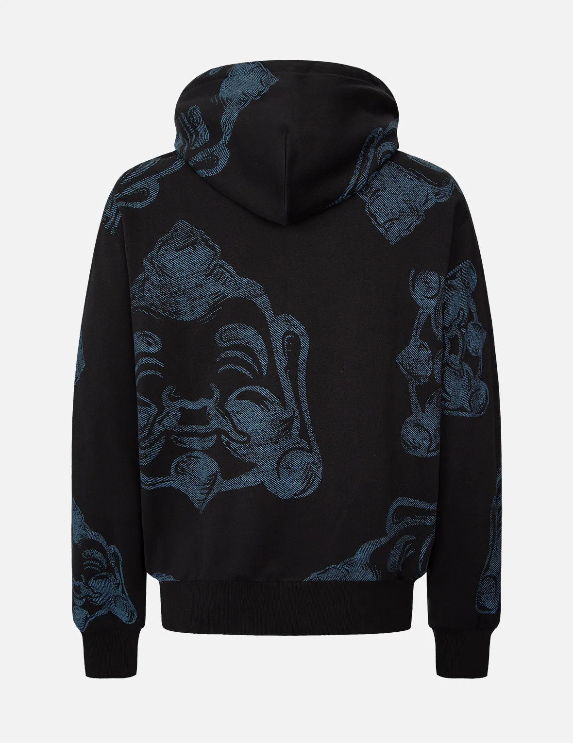 Allover Godhead Print Zip-up Hoodie