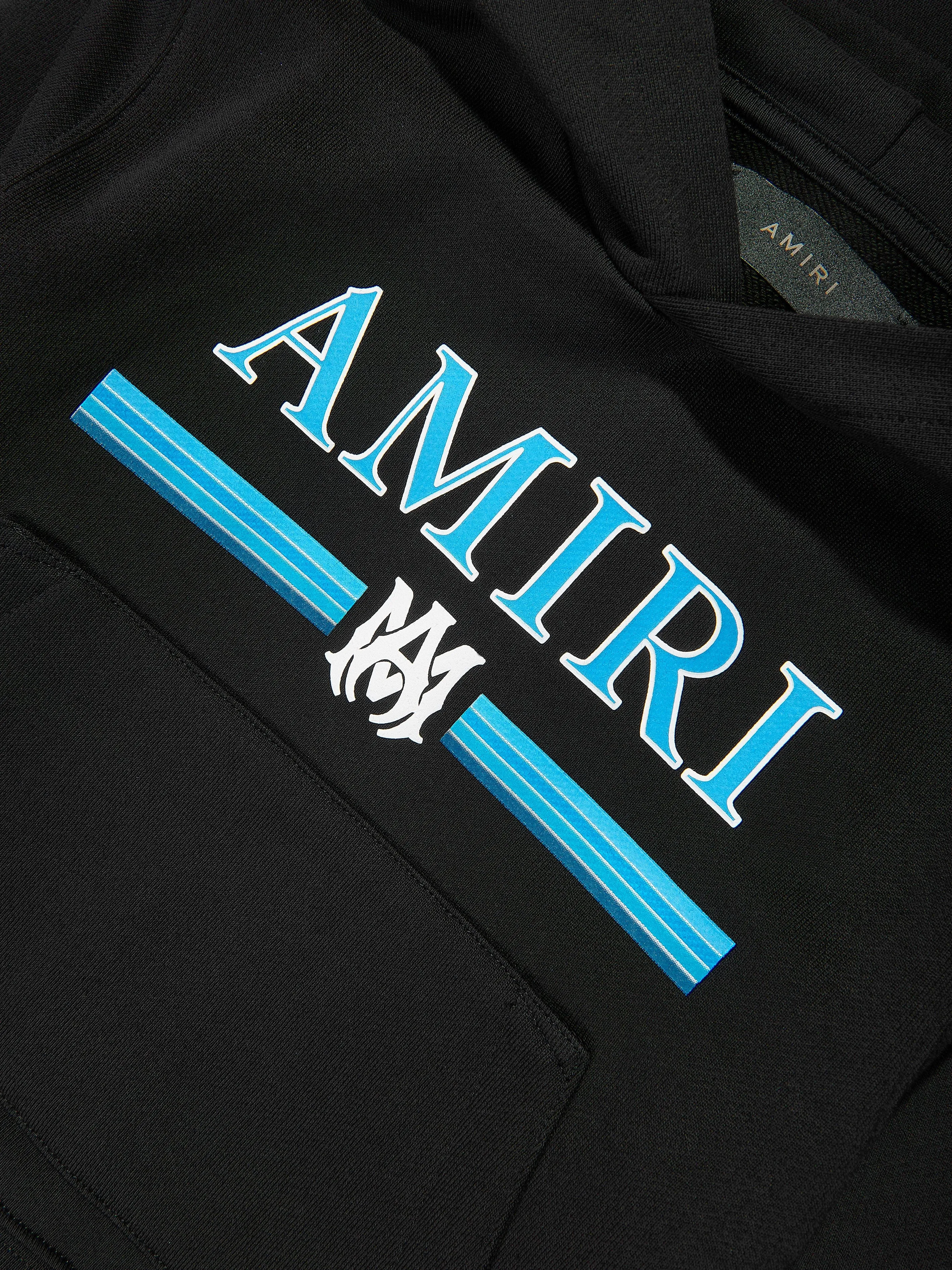 Amiri Kids Logo Gradient Bar Hoodie in Black