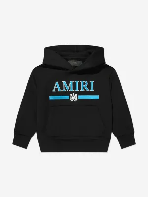 Amiri Kids Logo Gradient Bar Hoodie in Black