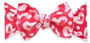 Baby Bling Lipstick Heart Printed Knot Headband