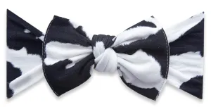 Baby Bling Moo Printed Knot Headband