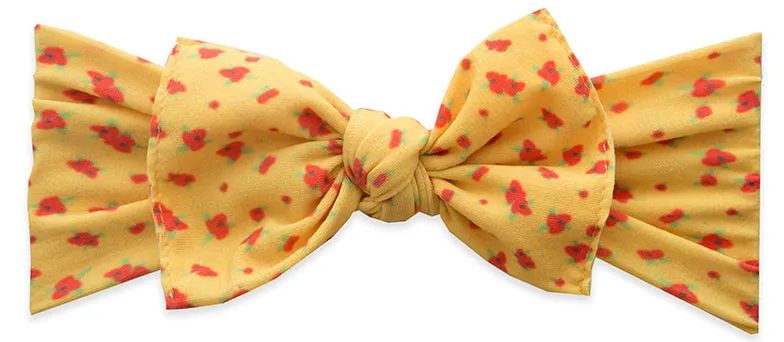 Baby Bling Mustard Ditsy Floral Printed Knot Headband