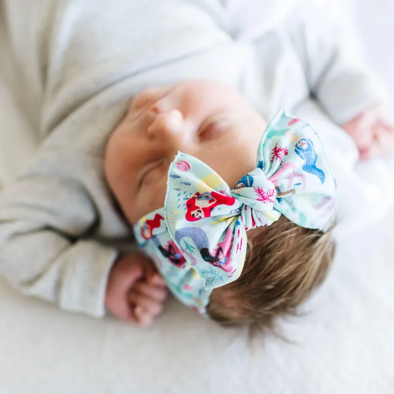 Baby Bling Ocean Maiden Printed Knot Headband