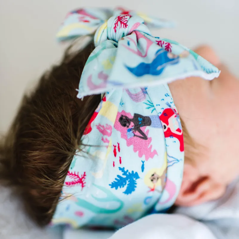 Baby Bling Ocean Maiden Printed Knot Headband