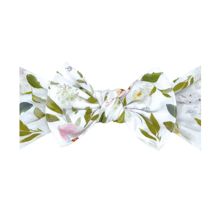 Baby Bling Paperwhites Printed Knot Headband