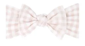 Baby Bling Petal Gingham Printed Knot Headband