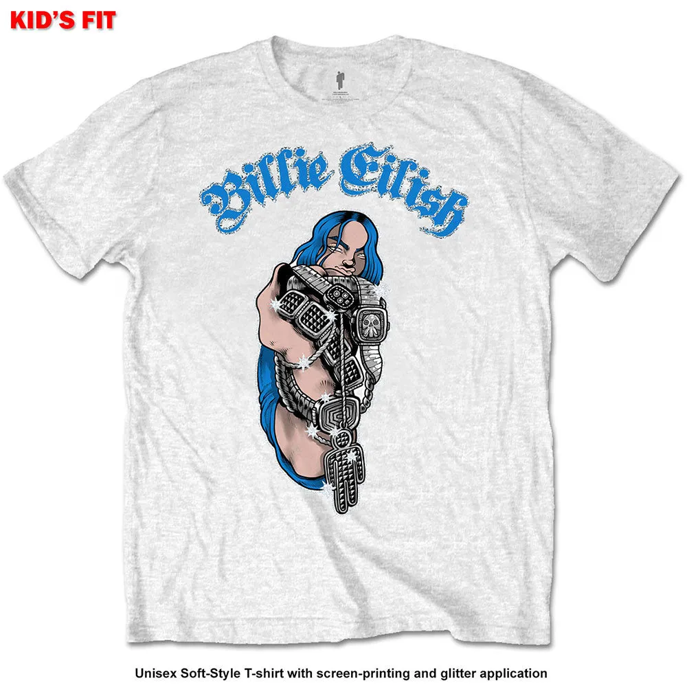 Billie Eilish Kids T-shirt - Glitter Print