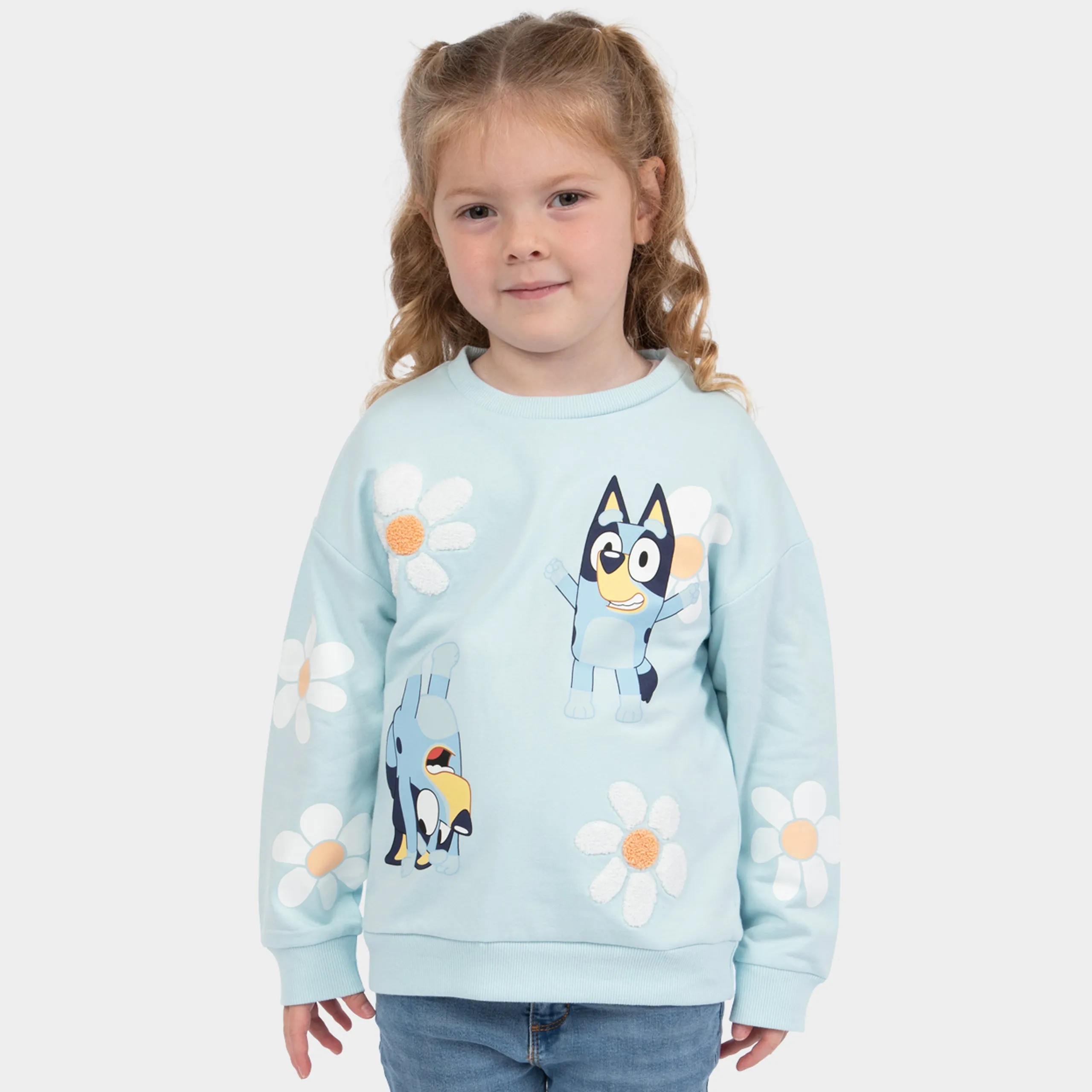 Bluey Sweatshirt - Embroidered Daisies