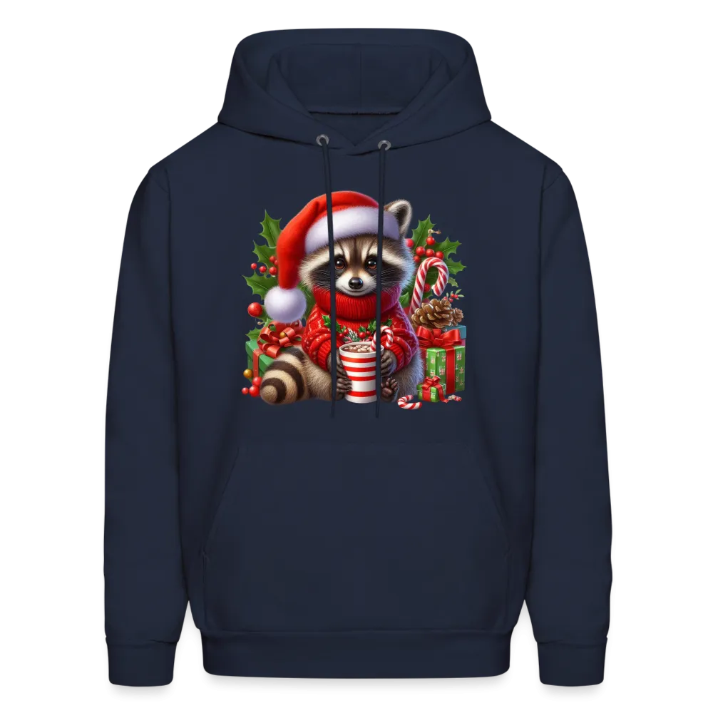 Christmas Cute Feral Raccoon Hoodie