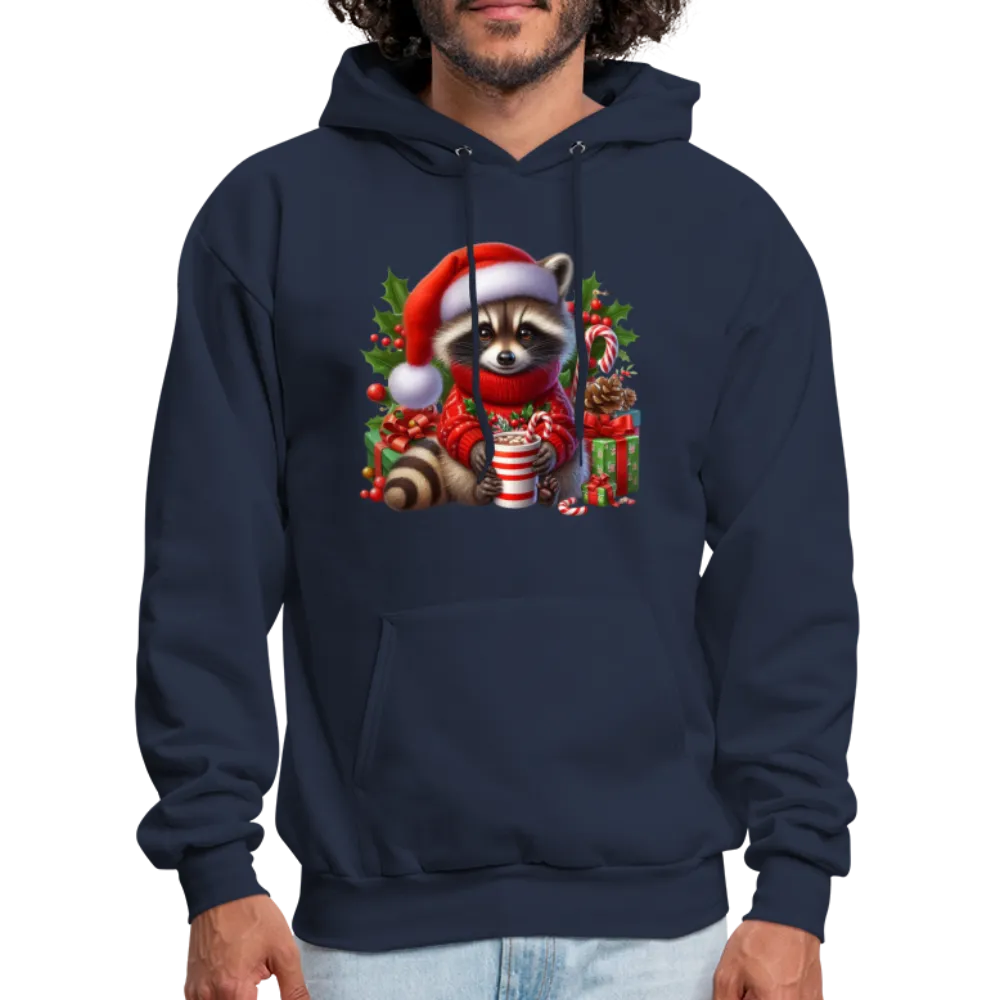 Christmas Cute Feral Raccoon Hoodie