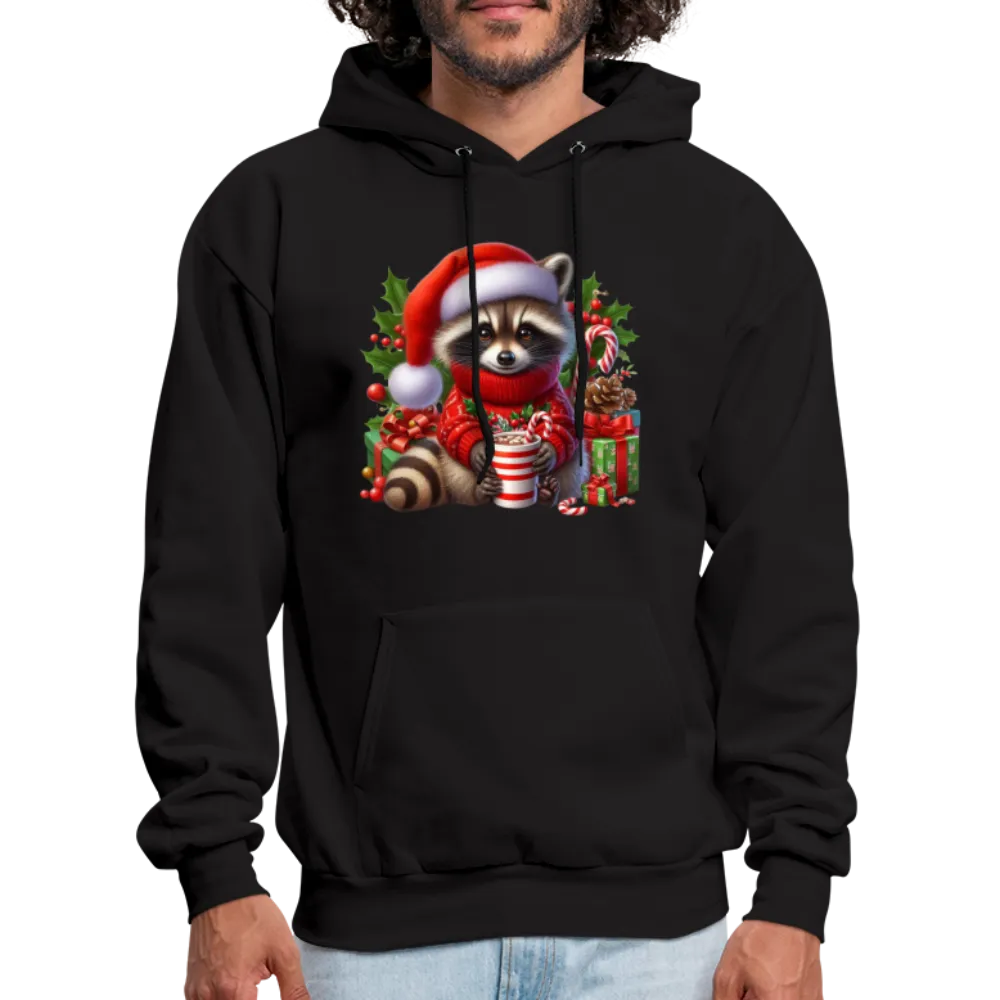 Christmas Cute Feral Raccoon Hoodie