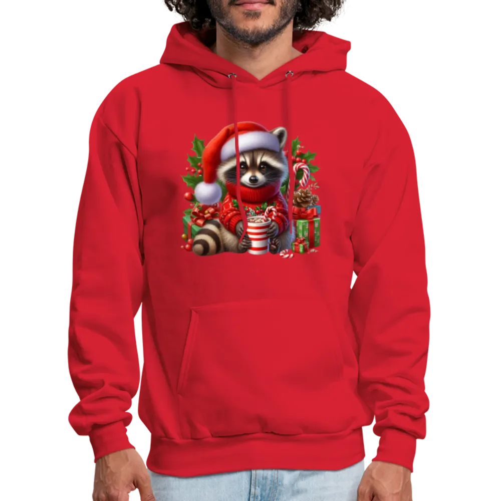 Christmas Cute Feral Raccoon Hoodie