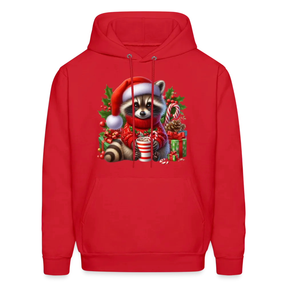 Christmas Cute Feral Raccoon Hoodie