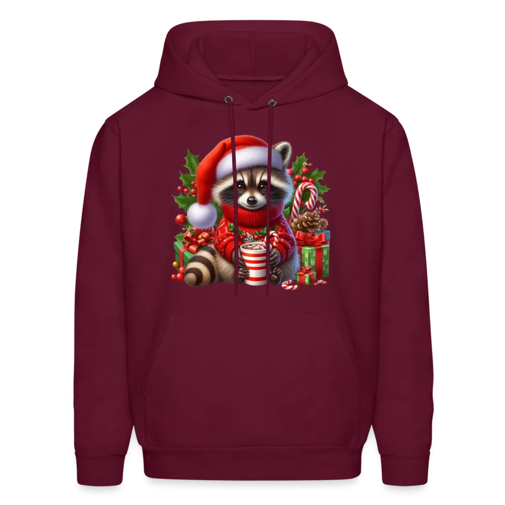 Christmas Cute Feral Raccoon Hoodie