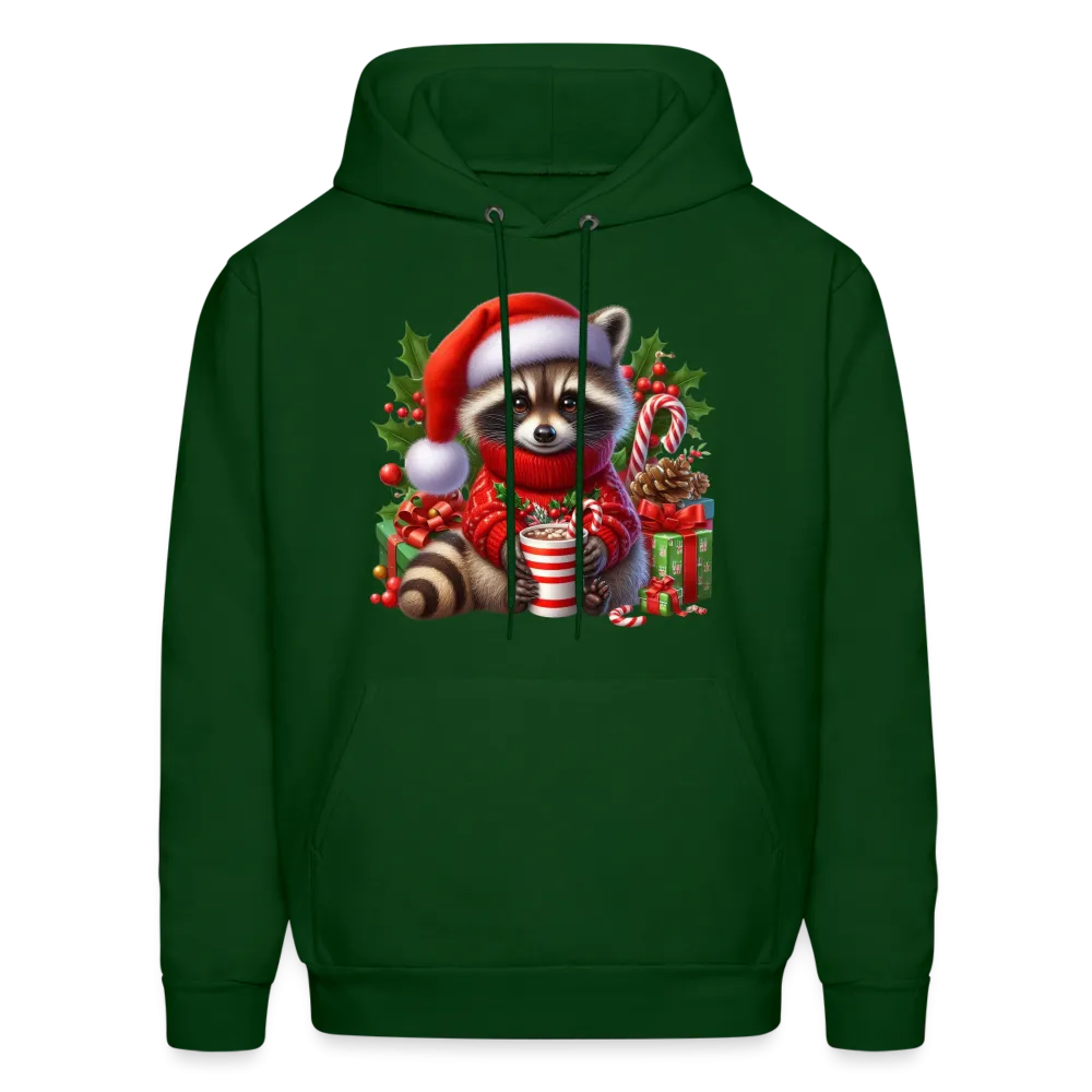 Christmas Cute Feral Raccoon Hoodie