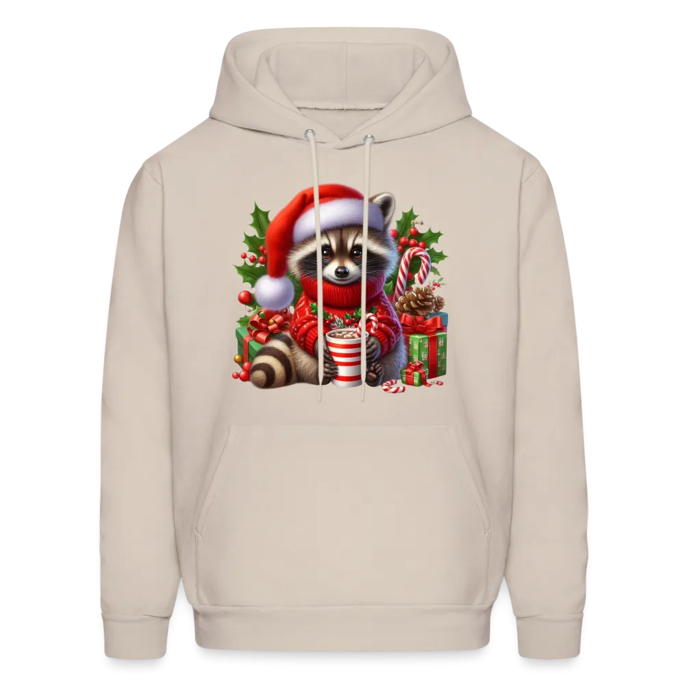 Christmas Cute Feral Raccoon Hoodie