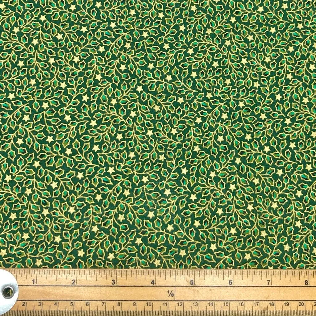 Christmas Holly Cotton Fabric