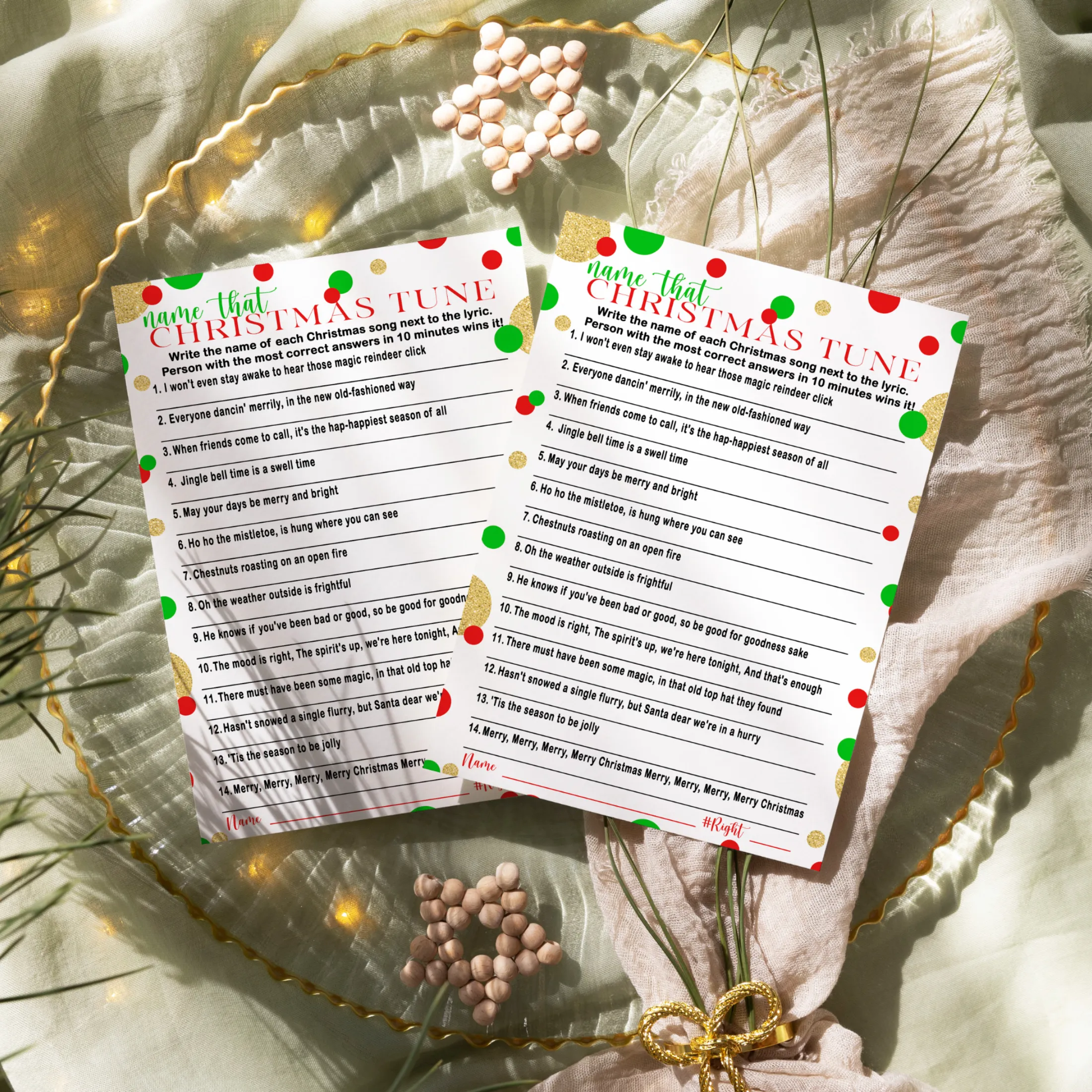 Christmas Party Trivia Game - Fun Activity for Adults - Movie & Song Questions - 25 Guests