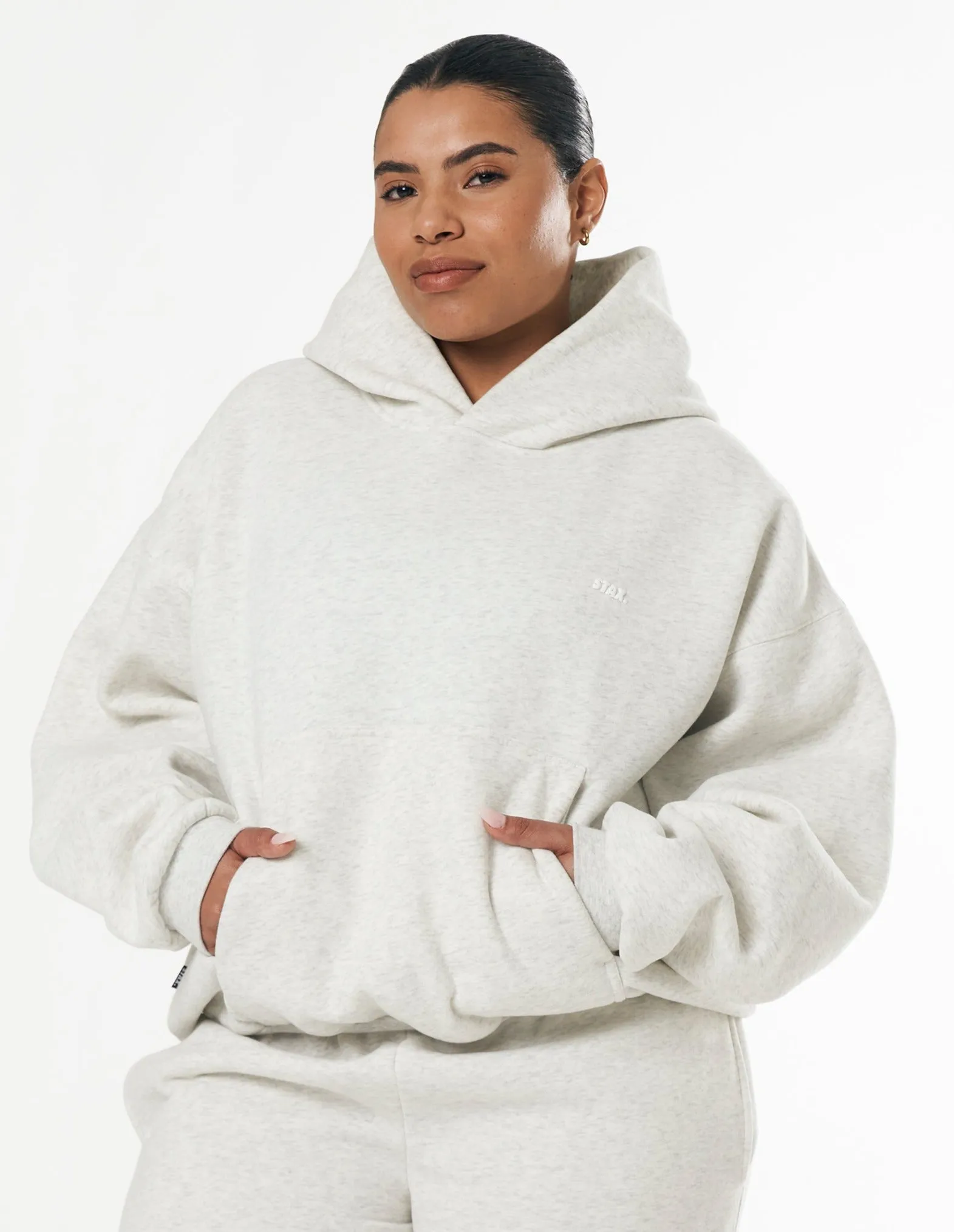 Classic Hoodie - Light Grey Marle