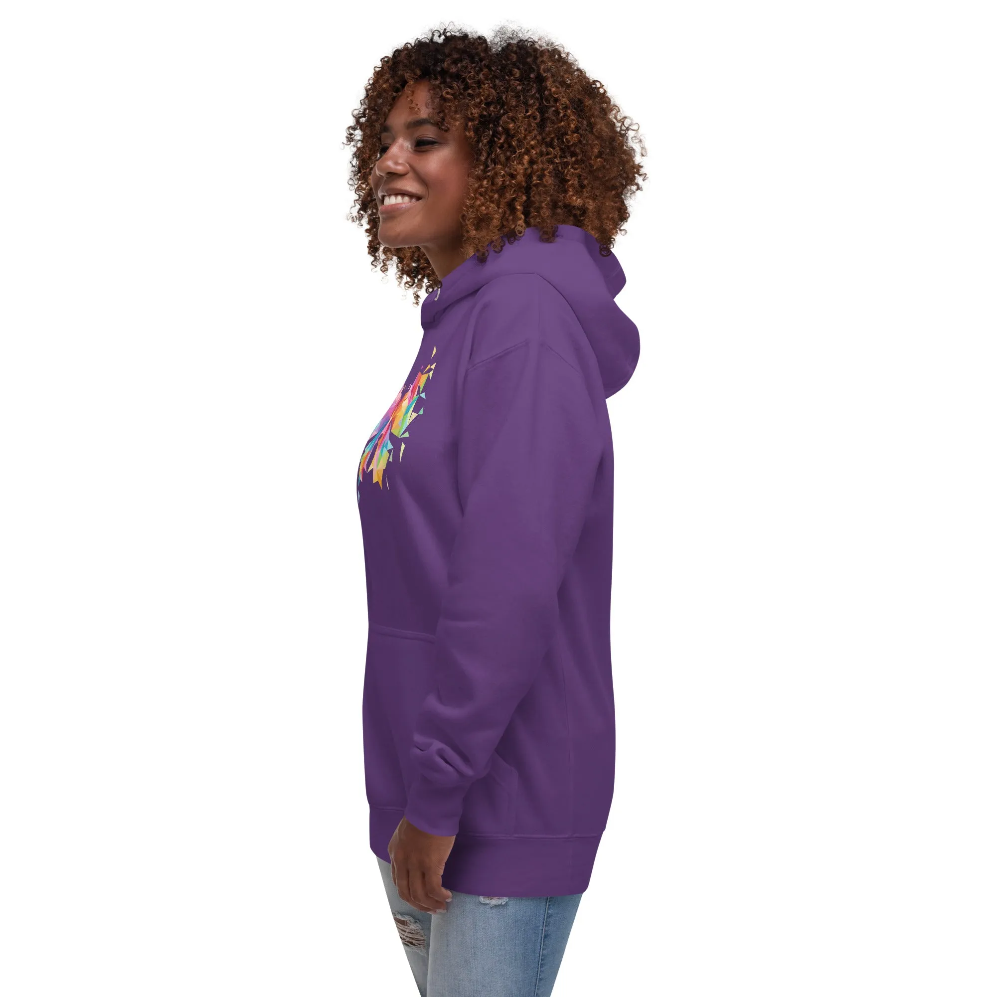 Colorful Butterfly Geometric - Unisex Hoodie, comfy, soft, fun, cute