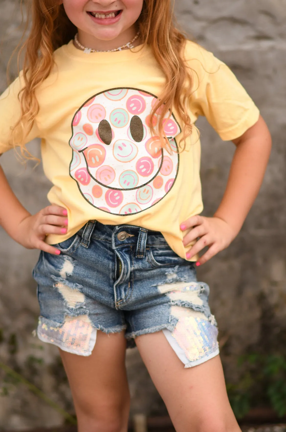 Colorful Smileys Smiley Tee (Adult Sizes Available)