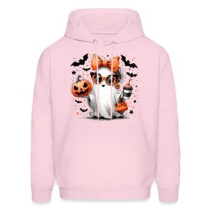 Cute Halloween Ghost with Pumpkins and Bats Hoodie (Halloween Mom)