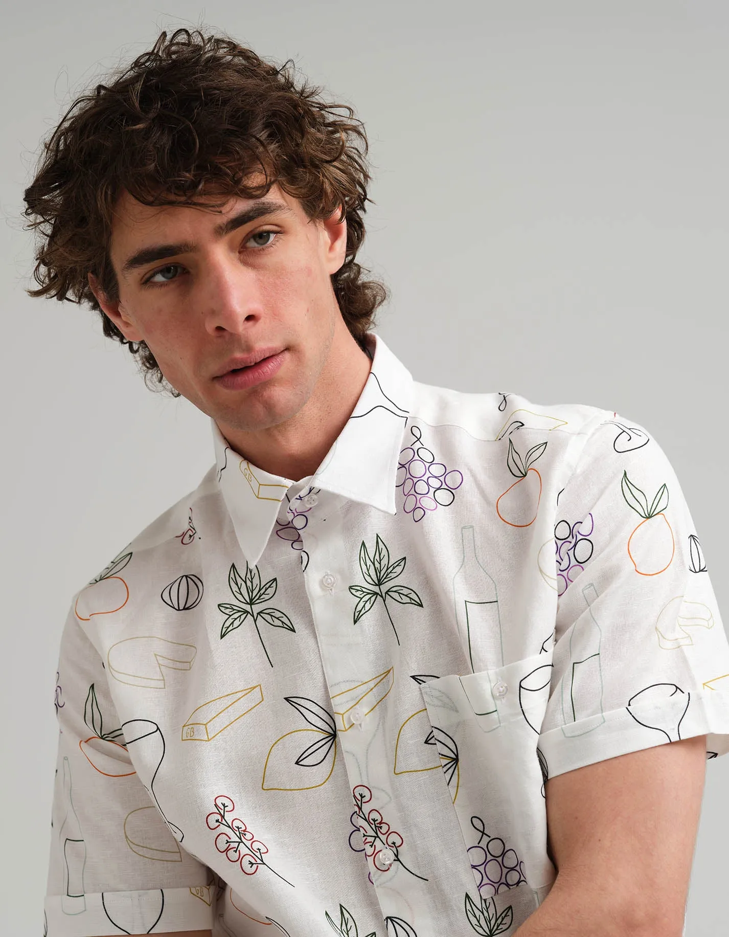 Dinner Table Short Sleeve Linen Shirt