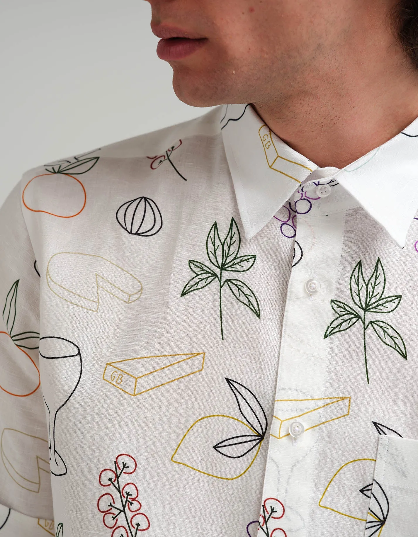 Dinner Table Short Sleeve Linen Shirt