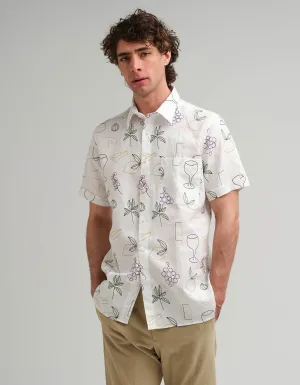 Dinner Table Short Sleeve Linen Shirt