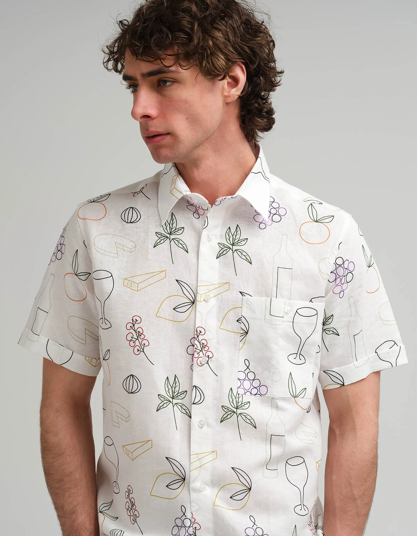 Dinner Table Short Sleeve Linen Shirt