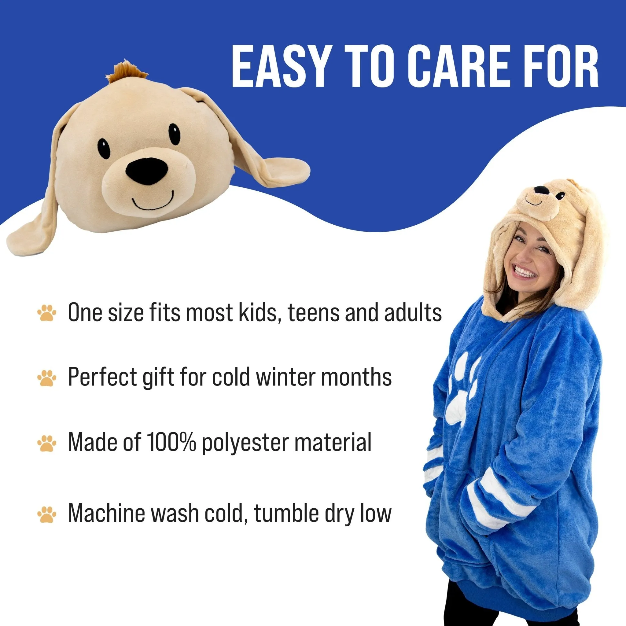 Dougie Dog Adult Snugible | Blanket Hoodie & Pillow