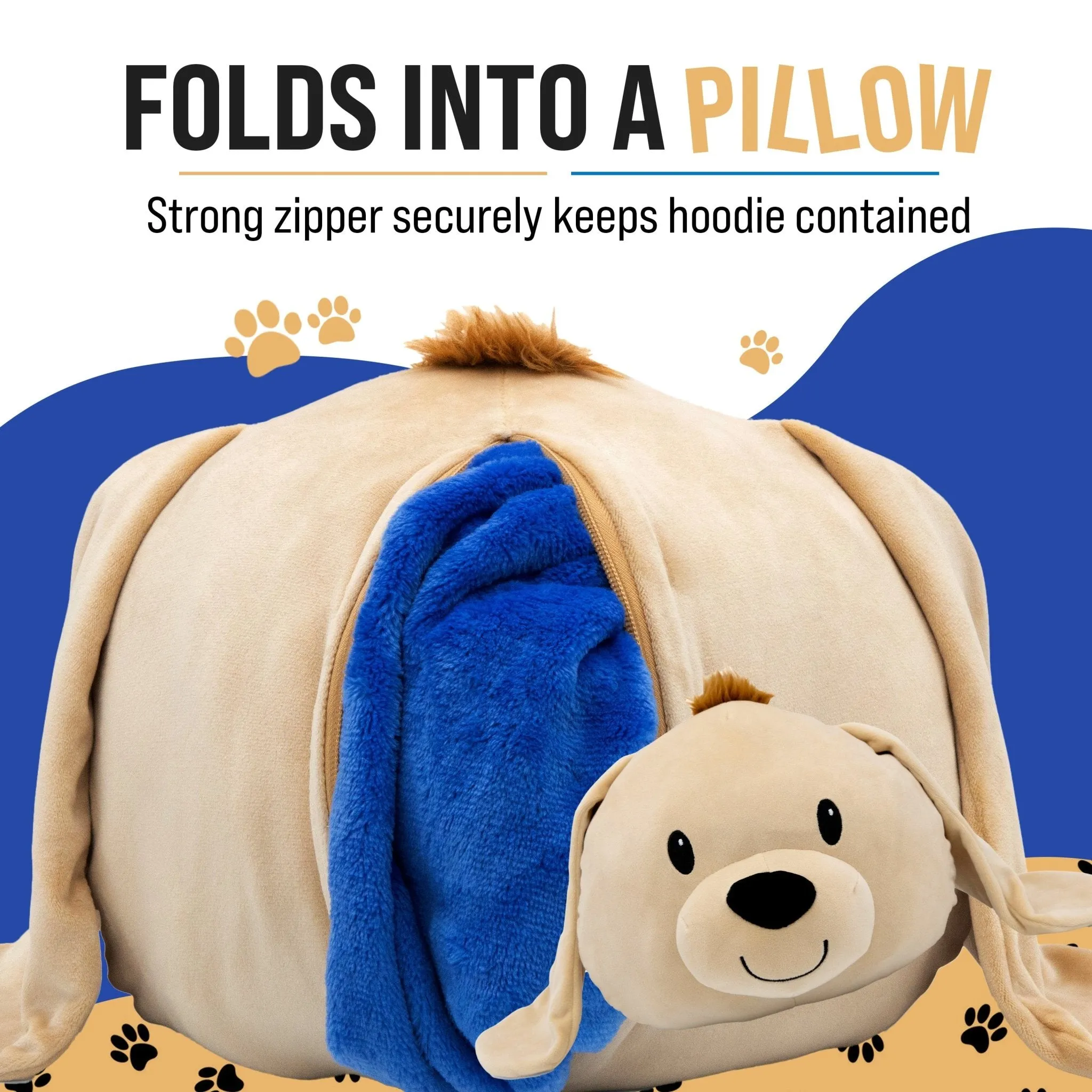 Dougie Dog Adult Snugible | Blanket Hoodie & Pillow