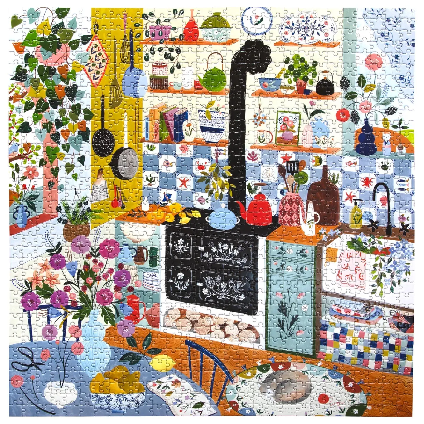 eeBoo 1000 Piece Puzzle Morning Kitchen