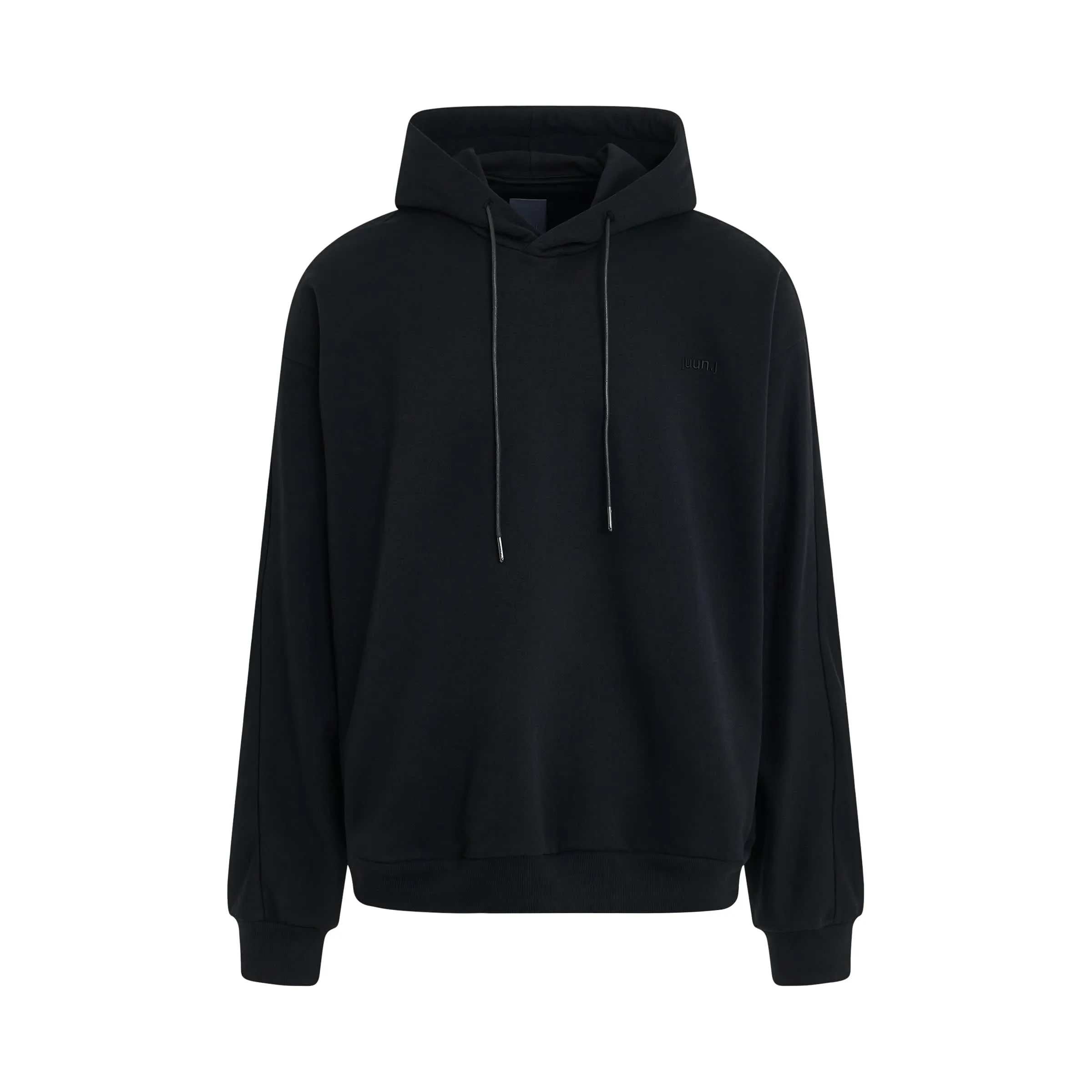 Essential Cotton Hoodie in Black