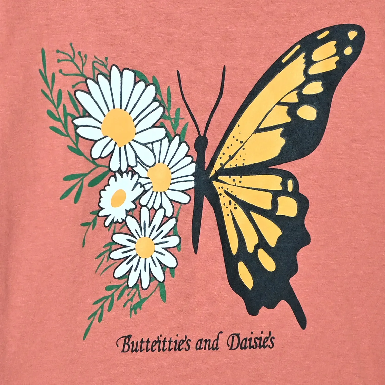 Girls Butterfly Printed Soft Cotton Girls T-Shirt