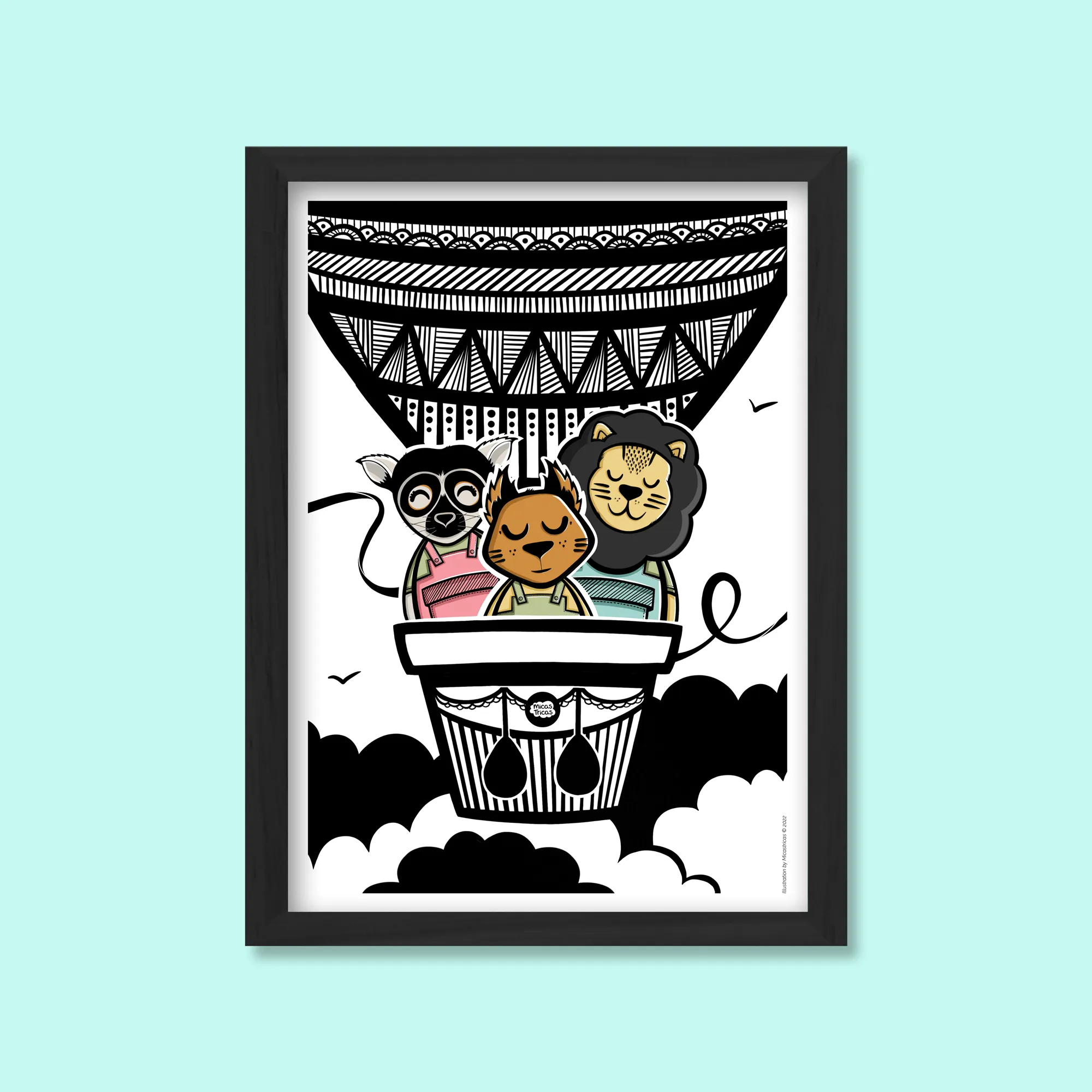 Hot air balloon poster