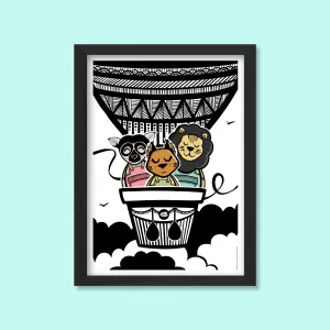 Hot air balloon poster