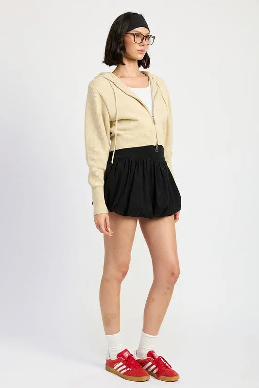 Hot Girl Camilla Cropped Zip Up Hoodie