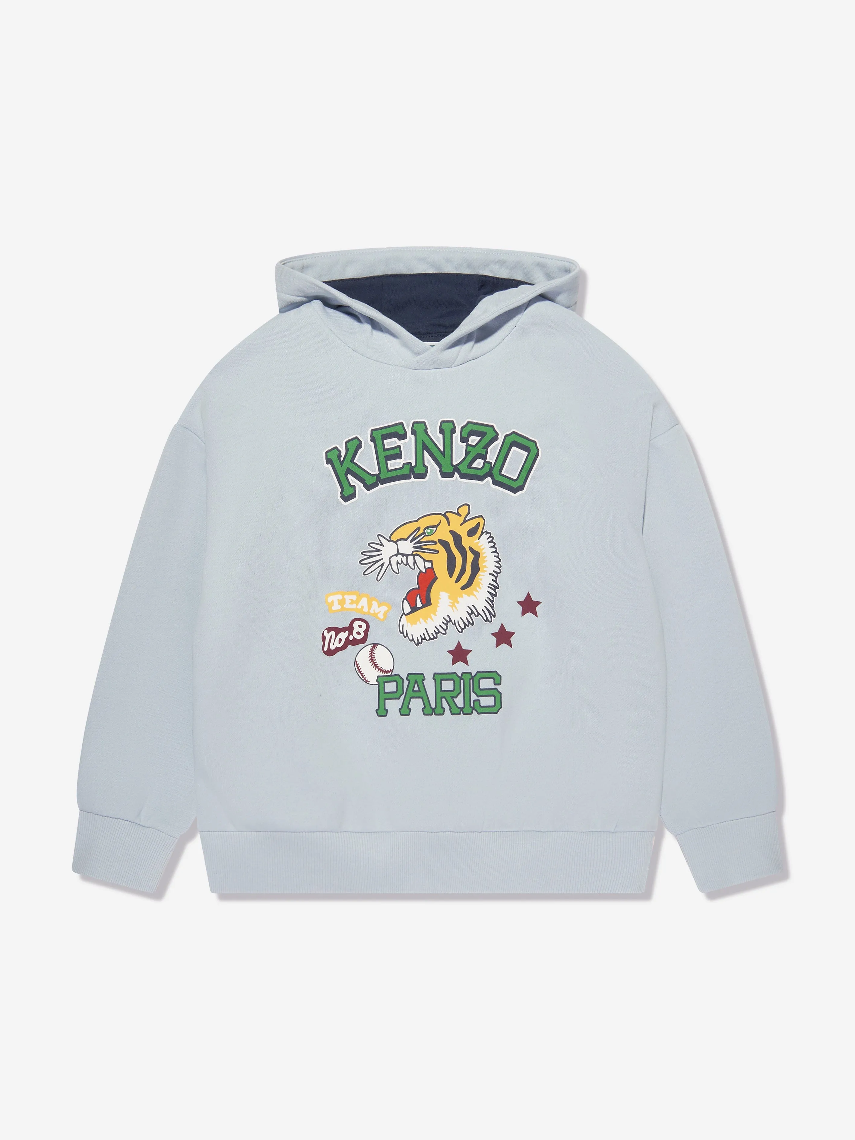 KENZO Boys Logo Hoodie in Blue