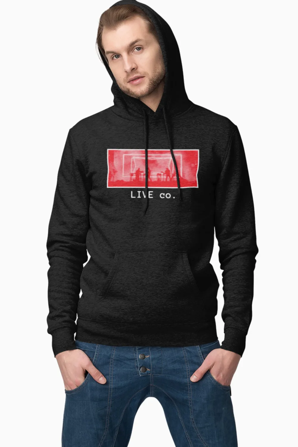 Live Co Concert Premium Non Zipper Black Hoodie