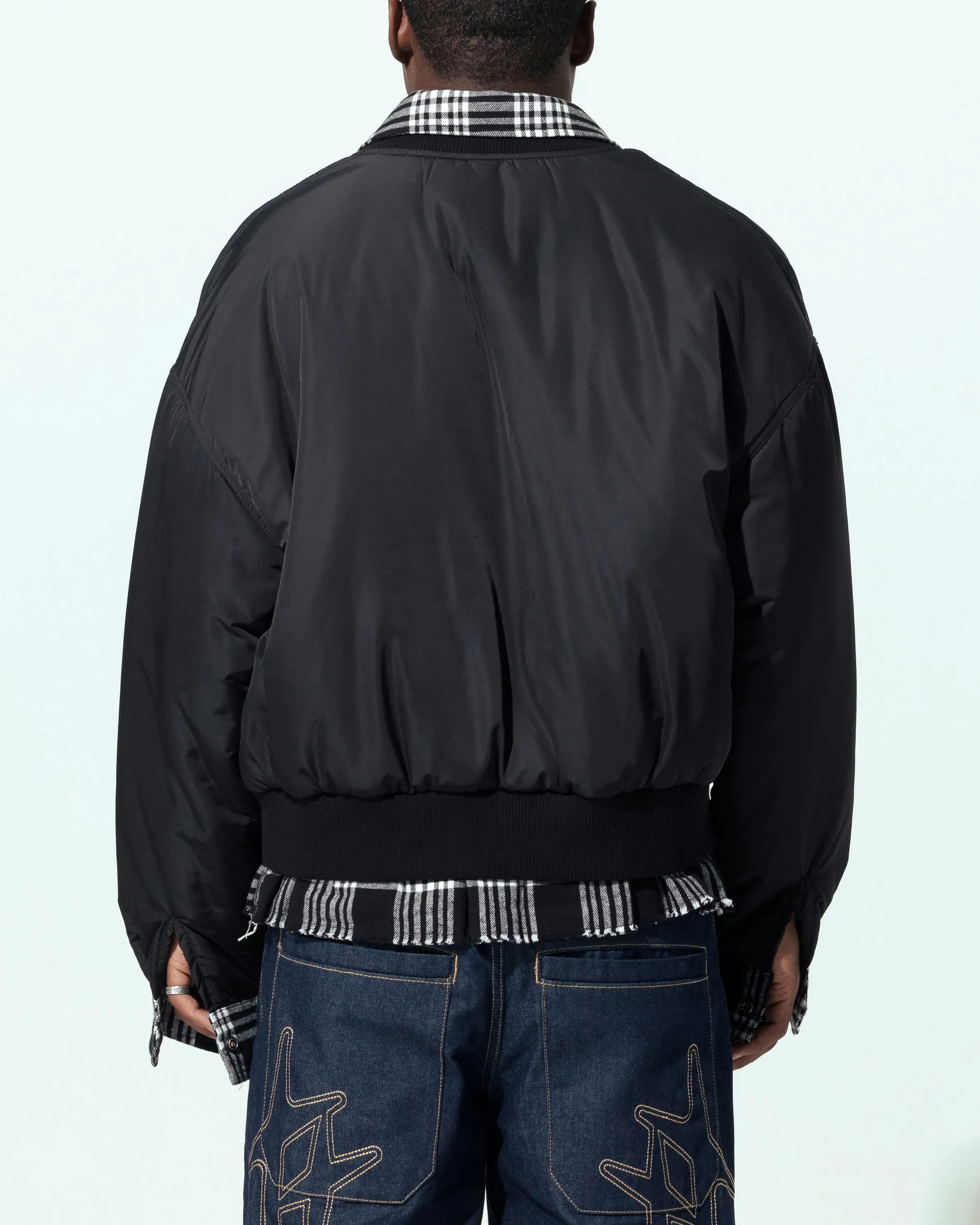 Loiter Shadow Layered Bomber Jacket Black