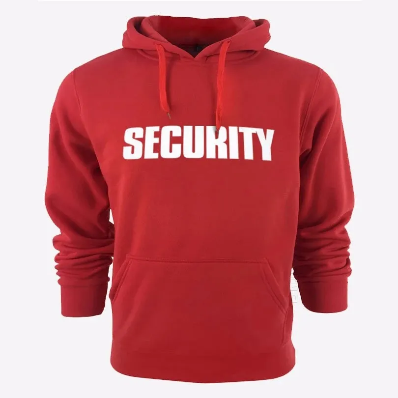 MC - New Security Solid Color Hoodie | Unisex Streetwear Casual Pullover | Trendy Hip Hop Hooded Top for Men & Women