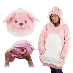 Mochi Bunny Adult Snugible | Blanket Hoodie & Pillow