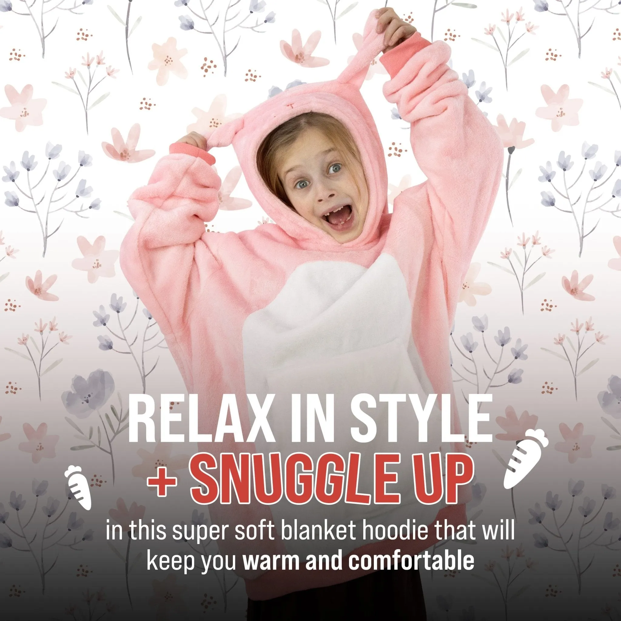 Mochi Bunny Kids Snugible | Blanket Hoodie & Pillow