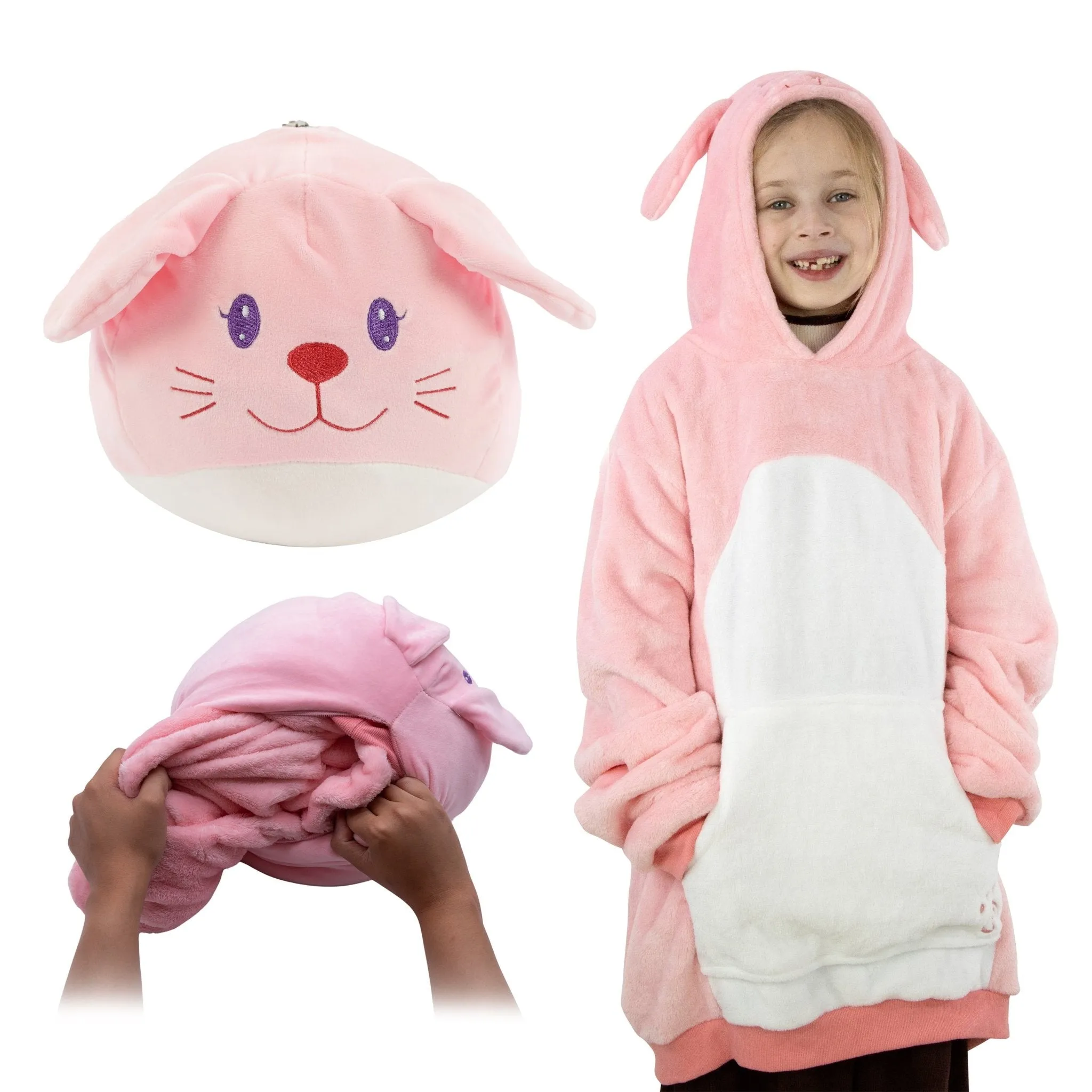 Mochi Bunny Kids Snugible | Blanket Hoodie & Pillow